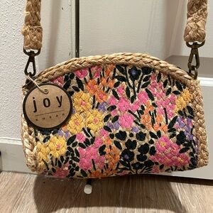 Joy Susan Pink and Yellow Floral Crossbody Bag